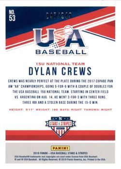 2018 Panini USA Baseball Stars & Stripes - Longevity Base Ruby #53 Dylan Crews Back