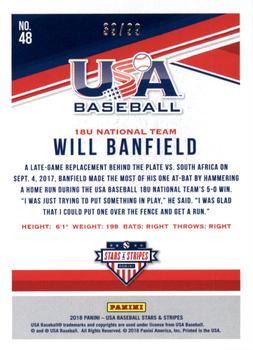 2018 Panini USA Baseball Stars & Stripes - Longevity Holo Foil #48 Will Banfield Back