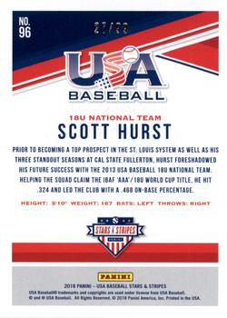 2018 Panini USA Baseball Stars & Stripes - Longevity Holo Foil #96 Scott Hurst Back