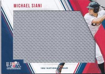 2018 Panini USA Baseball Stars & Stripes - Jumbo Materials #41 Michael Siani Front