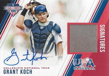 2018 Panini USA Baseball Stars & Stripes - Stars and Stripes Signatures #8 Grant Koch Front