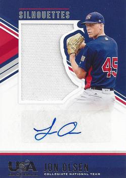 2018 Panini USA Baseball Stars & Stripes - USA BB Silhouettes Signatures Jerseys #12 Jon Olsen Front
