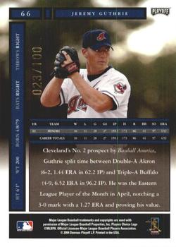 2004 Playoff Honors - Credits Bronze #66 Jeremy Guthrie Back
