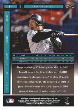 2004 Playoff Honors - Credits Bronze #84 Mike Lowell Back