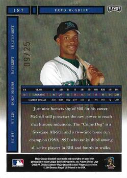 2004 Playoff Honors - Credits Gold #187 Fred McGriff Back