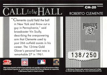 2004 Donruss Timelines - Call to the Hall #CH-20 Roberto Clemente Back