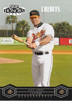 2004 Playoff Honors - Credits Silver #28 Javy Lopez Front