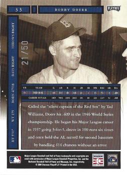 2004 Playoff Honors - Credits Silver #33 Bobby Doerr Back