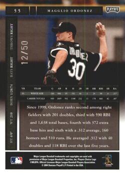 2004 Playoff Honors - Credits Silver #55 Magglio Ordonez Back