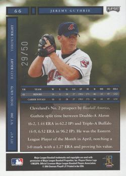 2004 Playoff Honors - Credits Silver #66 Jeremy Guthrie Back