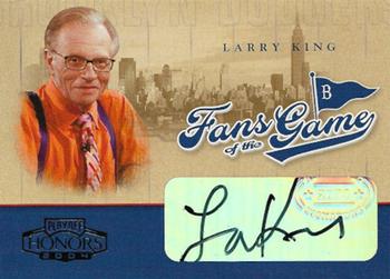 2004 Playoff Honors - Fans of the Game Autographs #255FG-5 Larry King Front