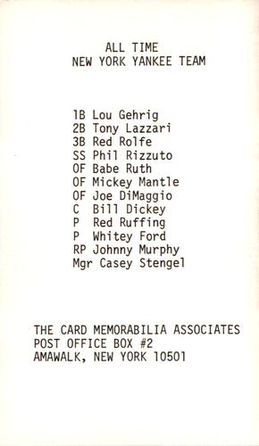 1973 TCMA All-Time New York Yankees #NNO Johnny Murphy Back