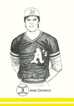 1986 Big Apple California All Stars (Unlicensed) #3 Jose Canseco Front
