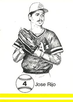 1986 Big Apple California All Stars (Unlicensed) #4 Jose Rijo Front
