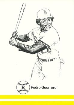 1986 Big Apple California All Stars (Unlicensed) #8 Pedro Guerrero Front