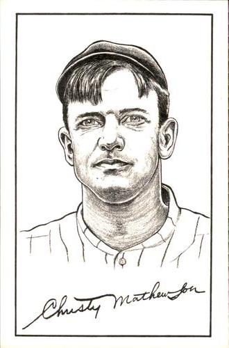 1973 TCMA Autographs and Drawings Postcards #2 Christy Mathewson Front