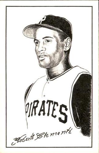1973 TCMA Autographs and Drawings Postcards #3 Roberto Clemente Front