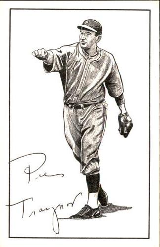 1973 TCMA Autographs and Drawings Postcards #5 Pie Traynor Front