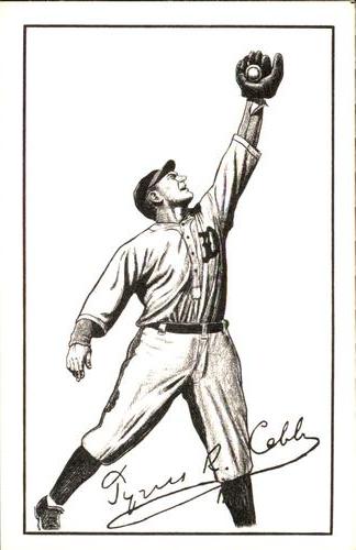 1973 TCMA Autographs and Drawings Postcards #7 Ty Cobb Front