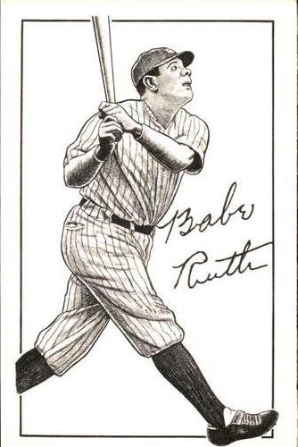 1973 TCMA Autographs and Drawings Postcards #9 Babe Ruth Front