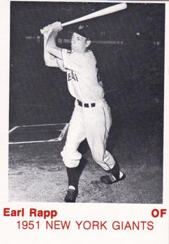 1975 TCMA 1951 New York Giants (Red Names) #NNO Earl Rapp Front