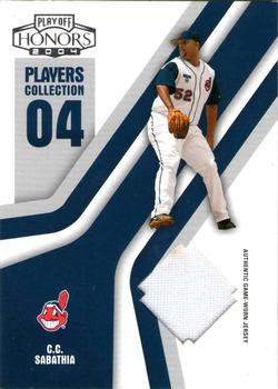 2004 Playoff Honors - Players Collection Jersey Blue #PC-12 CC Sabathia Front
