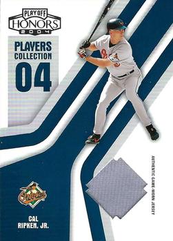 2004 Playoff Honors - Players Collection Jersey Blue #PC-13 Cal Ripken Jr. Front