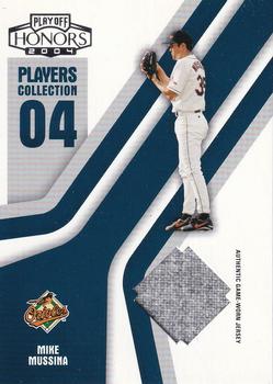 2004 Playoff Honors - Players Collection Jersey Blue #PC-60 Mike Mussina Front