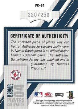 2004 Playoff Honors - Players Collection Jersey Blue #PC-64 Nomar Garciaparra Back