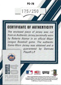 2004 Playoff Honors - Players Collection Jersey Blue #PC-78 Roberto Alomar Back