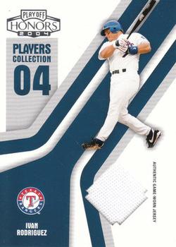 2004 Playoff Honors - Players Collection Jersey Blue #PC-38 Ivan Rodriguez Front