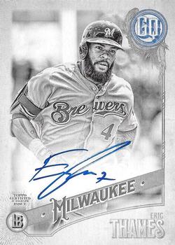 2018 Topps Gypsy Queen - Base Jackie Robinson Day Variation Autographs Black and White #118 Eric Thames Front