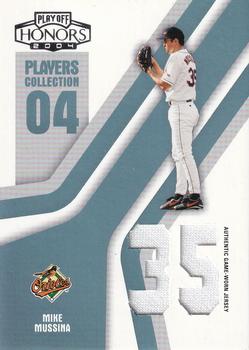 2004 Playoff Honors - Players Collection Jersey Platinum Number #PC-60 Mike Mussina Front