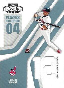 2004 Playoff Honors - Players Collection Jersey Platinum Number #PC-77 Roberto Alomar Front