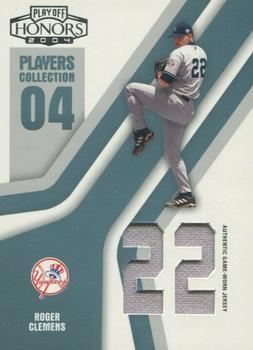2004 Playoff Honors - Players Collection Jersey Platinum Number #PC-80 Roger Clemens Front