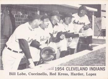 1975 TCMA 1954 Cleveland Indians #NNO Tony Cuccinello / Mel Harder / Red Kress / Bill Lobe Front