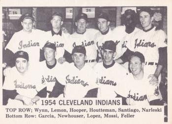 1975 TCMA 1954 Cleveland Indians #NNO Mike Garcia / Bob Hooper / Art Houtteman / Bob Lemon / Al Lopez / Ray Narleski / Hal Newhouser / Jose Santiago / Early Wynn Front