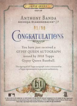 2018 Topps Gypsy Queen - Autographs GQ Logo Swap #GQA-AB Anthony Banda Back