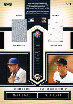 2004 Playoff Honors - Quad Material #Q-1 Don Mattingly / Mark Grace / Will Clark / Keith Hernandez Back