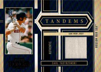 2004 Playoff Honors - Tandem Material #T-8 Carl Yastrzemski / Dwight Evans Front