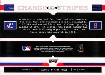 2004 Playoff Prestige - Changing Stripes #CS-20 Pedro Martinez  Back