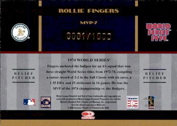 2004 Donruss World Series - MVP #MVP-7 Rollie Fingers Back