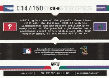 2004 Playoff Prestige - Changing Stripes Foil #CS-9 Curt Schilling  Back