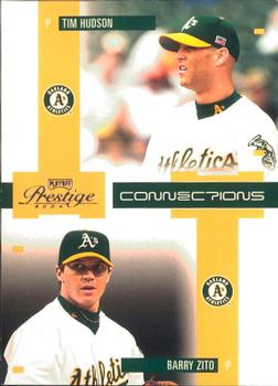 2004 Playoff Prestige - Connections #C-7 Tim Hudson / Barry Zito Front