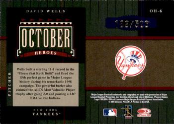 2004 Donruss World Series - October Heroes #OH-6 David Wells Back