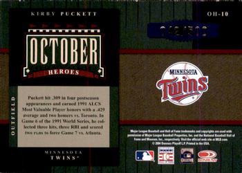 2004 Donruss World Series - October Heroes #OH-10 Kirby Puckett Back