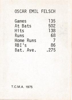 1975 TCMA 1919 Chicago White Sox #NNO Happy Felsch Back
