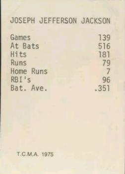 1975 TCMA 1919 Chicago White Sox #NNO Joe Jackson Back
