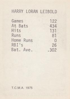 1975 TCMA 1919 Chicago White Sox #NNO Nemo Leibold Back