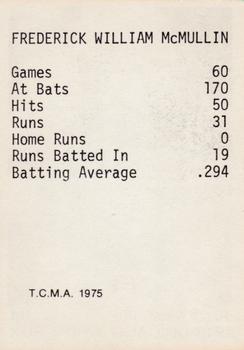 1975 TCMA 1919 Chicago White Sox #NNO Fred McMullin Back